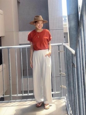 「coca（coca）（コカ）のアイテム（パンツ）」を使った、cocaさん（レディース・163cm）の夏コーディネート