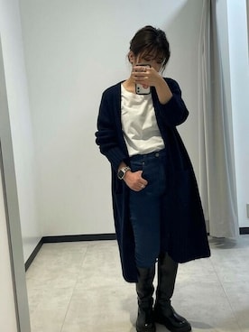 「ロングカーディガン」｜cocaさん（レディース・154cm）の秋コーディネート