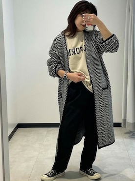 「ロングカーディガン」｜cocaさん（レディース・154cm）の秋コーディネート