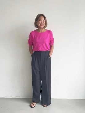 「coca（coca）（コカ）のアイテム（パンツ）」を使った、cocaさん（レディース・163cm）の秋コーディネート