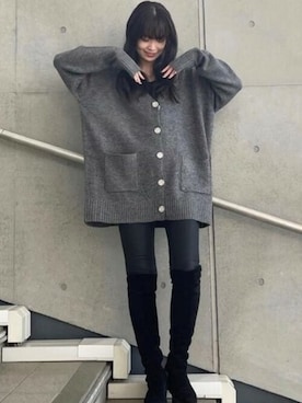 「ロングカーディガン」｜cocaさん（レディース・169cm）の秋コーディネート