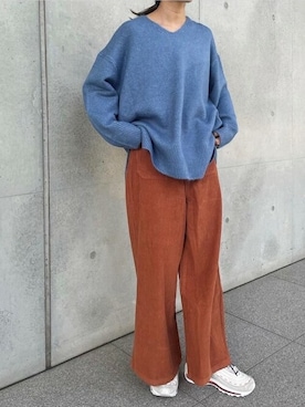 「ブラウンパンツ」｜cocaさん（レディース・161cm）の秋コーディネート