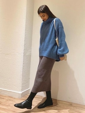 「グレージュ」｜cocaさん（レディース・160cm）の秋コーディネート