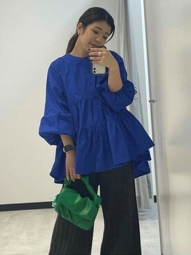 「ティアードブラウス」｜cocaさん（レディース・154cm）の秋コーディネート