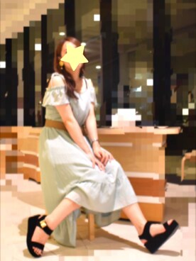「Supreme.La.La.（シュープリームララ）のアイテム（ワンピース/ドレス）」を使った、yukiさん（レディース・159cm）の夏コーディネート