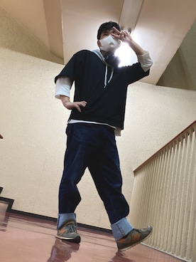 「SPIRIT JERSEY（スピリットジャージー）のアイテム」を使った、双葉 奏音さん（メンズ・165cm）の春コーディネート