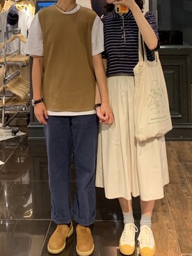 「UNIQUE（ユニーク）のアイテム（トップス）」を使った、李困你醒醒さん（レディース・165cm）の夏コーディネート