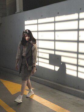 「STARMIMI（スターミミ）のアイテム（ジャケット/アウター）」を使った、Yi-Yunさん（レディース・163cm）の冬コーディネート