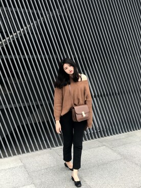 「AAのアイテム」を使った、Yi-Yunさん（レディース・163cm）の春コーディネート