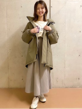 「CAMP7（キャンプセブン）のアイテム（その他アウター）」を使った、おもちさん（レディース・162cm）の秋コーディネート