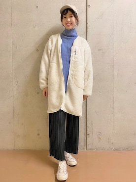 「CAMP7（キャンプセブン）のアイテム（ブルゾン）」を使った、おもちさん（レディース・162cm）の秋コーディネート
