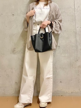 「SOMETHING（サムシング）のアイテム」を使った、おもちさん（レディース・162cm）の春コーディネート