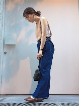 「DANIELA GRESISのアイテム（サンダル）」を使った、KoHTさん（レディース・154cm）の夏コーディネート