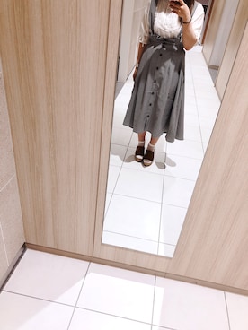 「AS KNOW AS PINKY（アズノゥアズピンキー）のアイテム（サンダル）」を使った、Momさん（レディース・157cm）の夏コーディネート