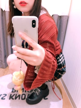 「AS KNOW AS PINKY（アズノゥアズピンキー）のアイテム（ローファー）」を使った、Momさん（レディース・157cm）の秋コーディネート