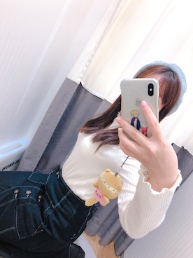 「AS KNOW AS PINKY（アズノゥアズピンキー）のアイテム（ハンチング/ベレー帽）」を使った、Momさん（レディース・157cm）の秋コーディネート