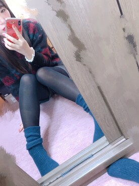 「くつした」｜「アイテム（その他）」を使った、Momさん（レディース・157cm）の冬コーディネート