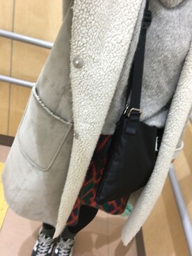 「Another Edition（アナザーエディション）のアイテム（ムートンコート）」を使った、*naaa*さん（レディース・156cm）の冬コーディネート