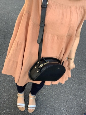 「A.P.C.（アーペーセー）のsac demi-lune 18PC（ショルダーバッグ）」を使った、*naaa*さん（レディース・156cm）の夏コーディネート