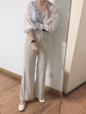 「秋コーデ」｜「GRL（グレイル）のアイテム（キャミソール）」を使った、𝚈𝚞𝚒 ♡さん（レディース・168cm）の夏コーディネート