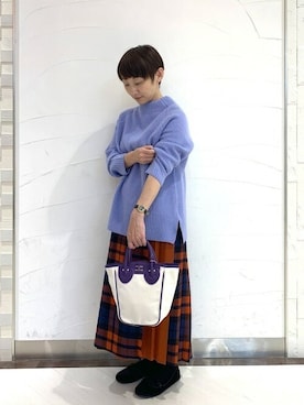 「シップス」｜大山さん（レディース・156cm）の秋コーディネート