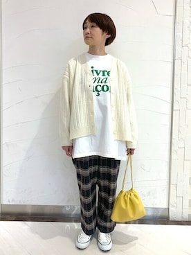 「SHIPS」｜大山さん（レディース・156cm）の冬コーディネート