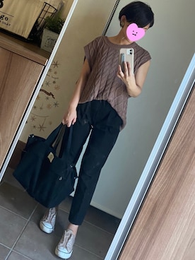 「学校」｜「アイテム（スリッポン）」を使った、ゆんさん（レディース・153cm）の夏コーディネート
