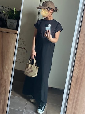 「NET（ネット）のアイテム（オールインワン・サロペット）」を使った、ゆんさん（レディース・153cm）の秋コーディネート