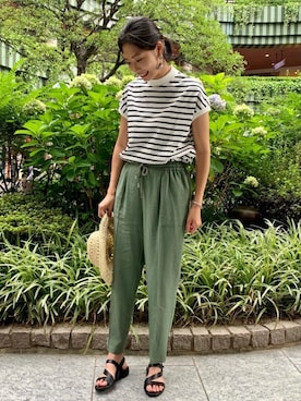 「涼しくて軽い「涼・軽パンツ」」｜coenおおさこさん（レディース・163cm）の夏コーディネート