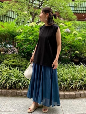 「ママスタイル」｜coenおおさこさん（レディース・163cm）の夏コーディネート