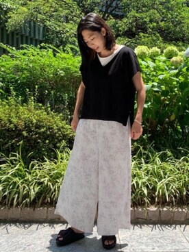 「ママスタイル」｜coenおおさこさん（レディース・163cm）の夏コーディネート