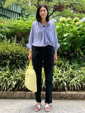 「ママスタイル」｜coenおおさこさん（レディース・163cm）の夏コーディネート