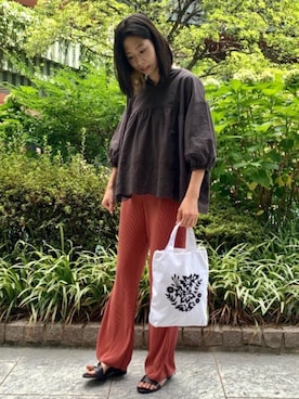 「ママスタイル」｜coenおおさこさん（レディース・163cm）の夏コーディネート