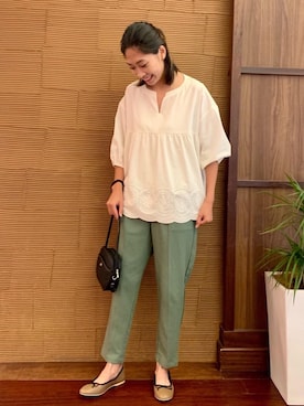「ママスタイル」｜coenおおさこさん（レディース・163cm）の夏コーディネート