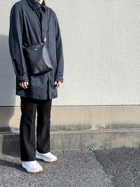 「JIL SANDER（ジルサンダー）のアイテム（トレンチコート）」を使った、とっぴーさん（メンズ・173cm）の冬コーディネート