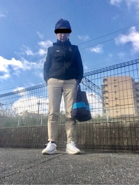 「仕事着」｜「アイテム（ナイロンジャケット）」を使った、max190さん（メンズ・170cm）の冬コーディネート