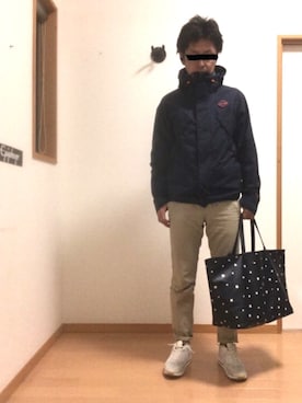 「F.C.R.B.（エフシーアールビー）のアイテム（ナイロンジャケット）」を使った、max190さん（メンズ・170cm）の冬コーディネート