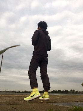 「NIKE 10AC（ナイキ テンエーシー）のアイテム（ナイロンジャケット）」を使った、max190さん（メンズ・170cm）の冬コーディネート