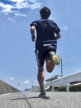 「F.C.R.B.（エフシーアールビー）のアイテム（アンダーウェア）」を使った、max190さん（メンズ・170cm）の夏コーディネート