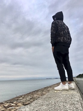 「F.C.R.B.（エフシーアールビー）のアイテム（ブルゾン）」を使った、max190さん（メンズ・170cm）の秋コーディネート