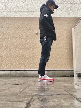 「F.C.R.B.（エフシーアールビー）のアイテム（ダウンジャケット/コート）」を使った、max190さん（メンズ・170cm）の冬コーディネート