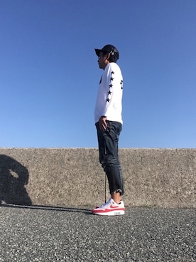 「F.C.R.B.（エフシーアールビー）のアイテム（キャップ）」を使った、max190さん（メンズ・170cm）の冬コーディネート