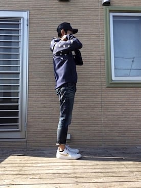 「F.C.R.B.（エフシーアールビー）のアイテム（キャップ）」を使った、max190さん（メンズ・170cm）の冬コーディネート