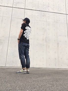 「F.C.R.B.（エフシーアールビー）のアイテム（帽子）」を使った、max190さん（メンズ・170cm）の春コーディネート