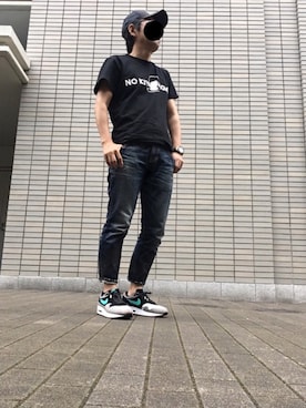 「F.C.R.B.（エフシーアールビー）のアイテム（帽子）」を使った、max190さん（メンズ・170cm）の夏コーディネート