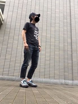 「F.C.R.B.（エフシーアールビー）のアイテム（帽子）」を使った、max190さん（メンズ・170cm）の夏コーディネート