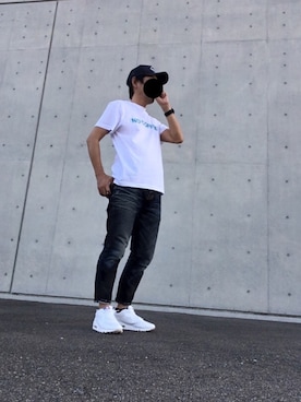 「F.C.R.B.（エフシーアールビー）のアイテム（帽子）」を使った、max190さん（メンズ・170cm）の夏コーディネート