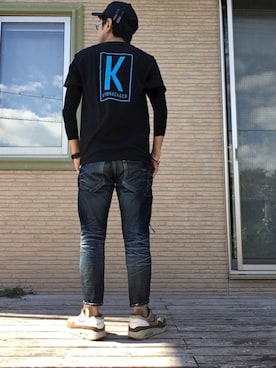 「F.C.R.B.（エフシーアールビー）のアイテム（帽子）」を使った、max190さん（メンズ・170cm）の秋コーディネート