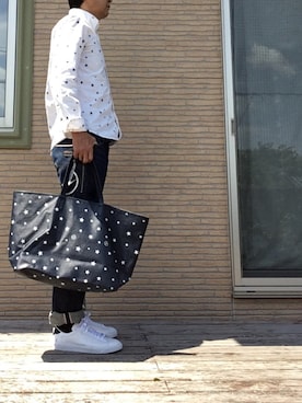 「fragment design（フラグメントデザイン）のアイテム（パンツ）」を使った、max190さん（メンズ・170cm）の春コーディネート