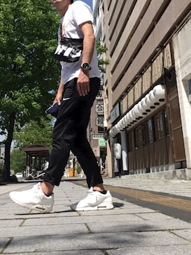 「F.C.R.B.（エフシーアールビー）のアイテム（パンツ）」を使った、max190さん（メンズ・170cm）の夏コーディネート